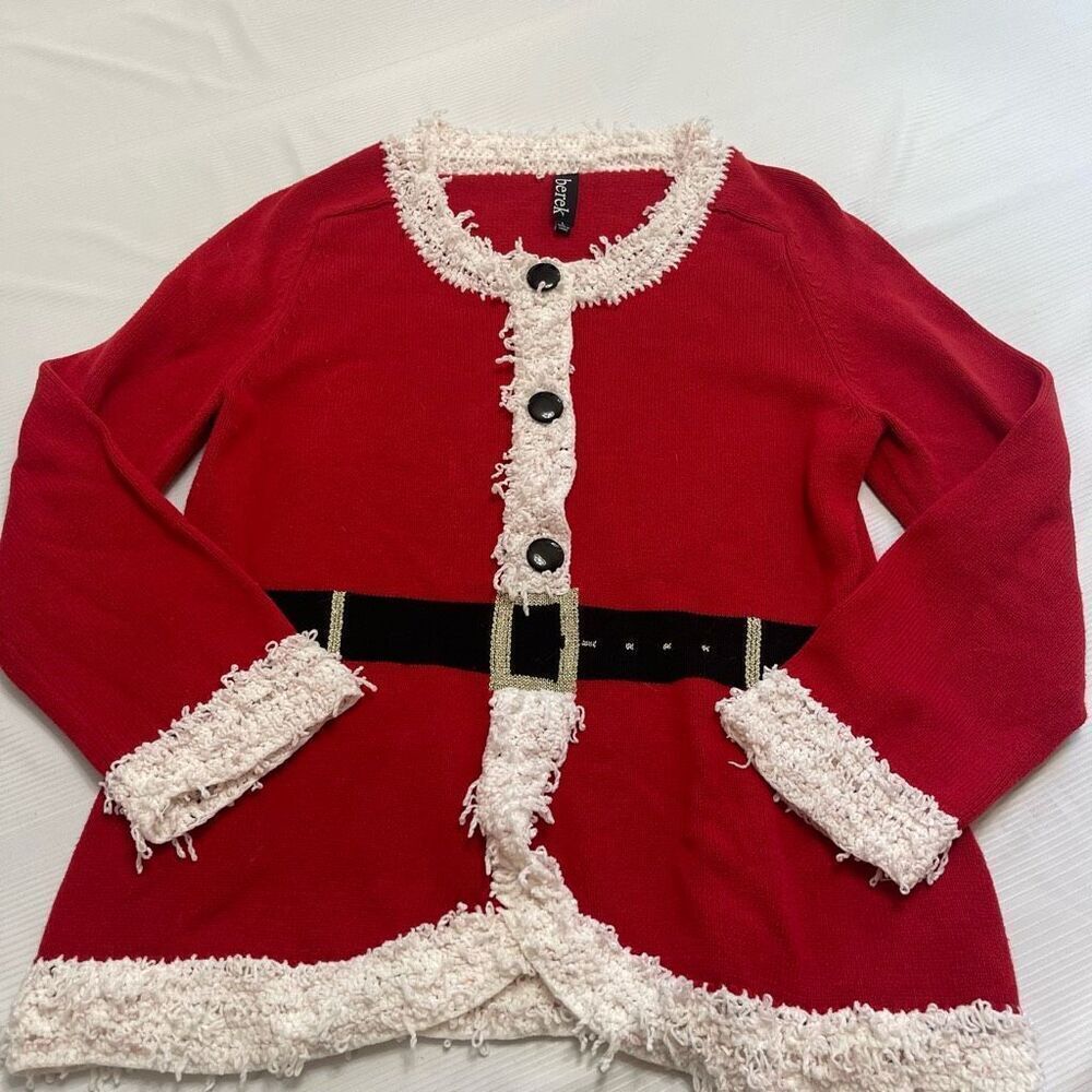 Berek Women’s Santa Christmas Sweater Size Large